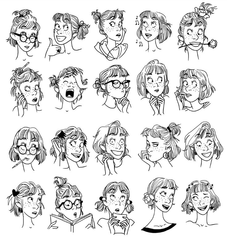 illustration margaux motin expressions.jpg - Margaux MOTIN | Virginie